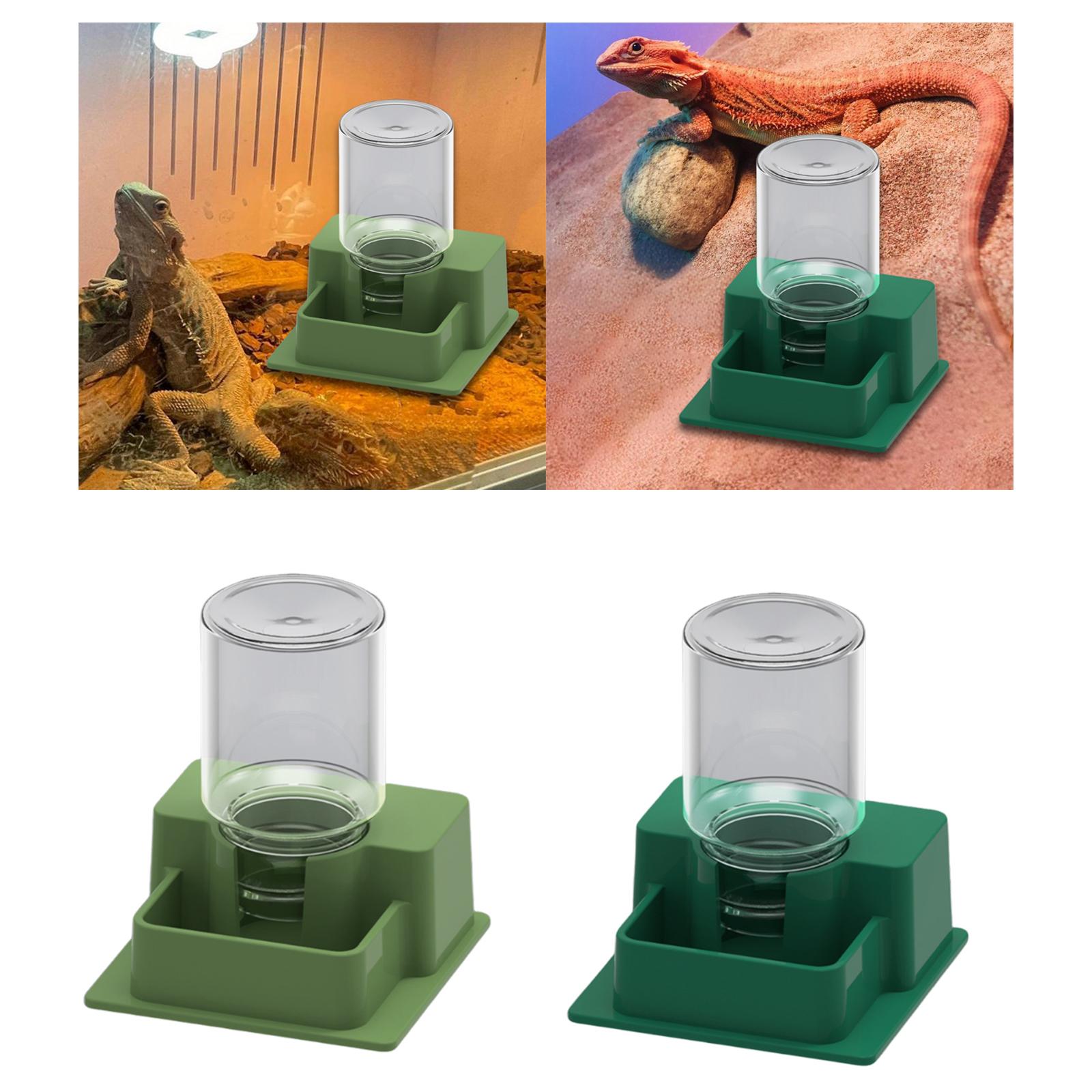 Water Dish Reptile - 爬虫類用自動給水器 30ml。ABS製で安定性があり、滑りにくい。トカゲ、カメレオン、カエルなどの飼育環境に最適。