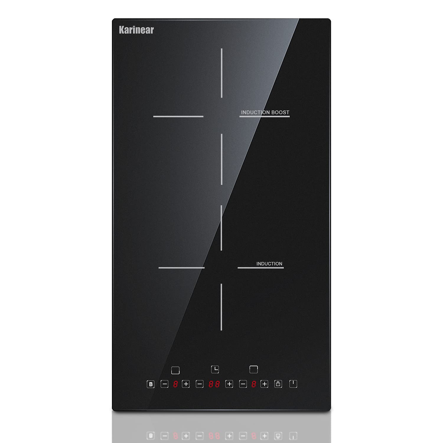 Karinear 12 インチ IH クックトップ 2 バー - Timer Dual Outlet のレビューと価格