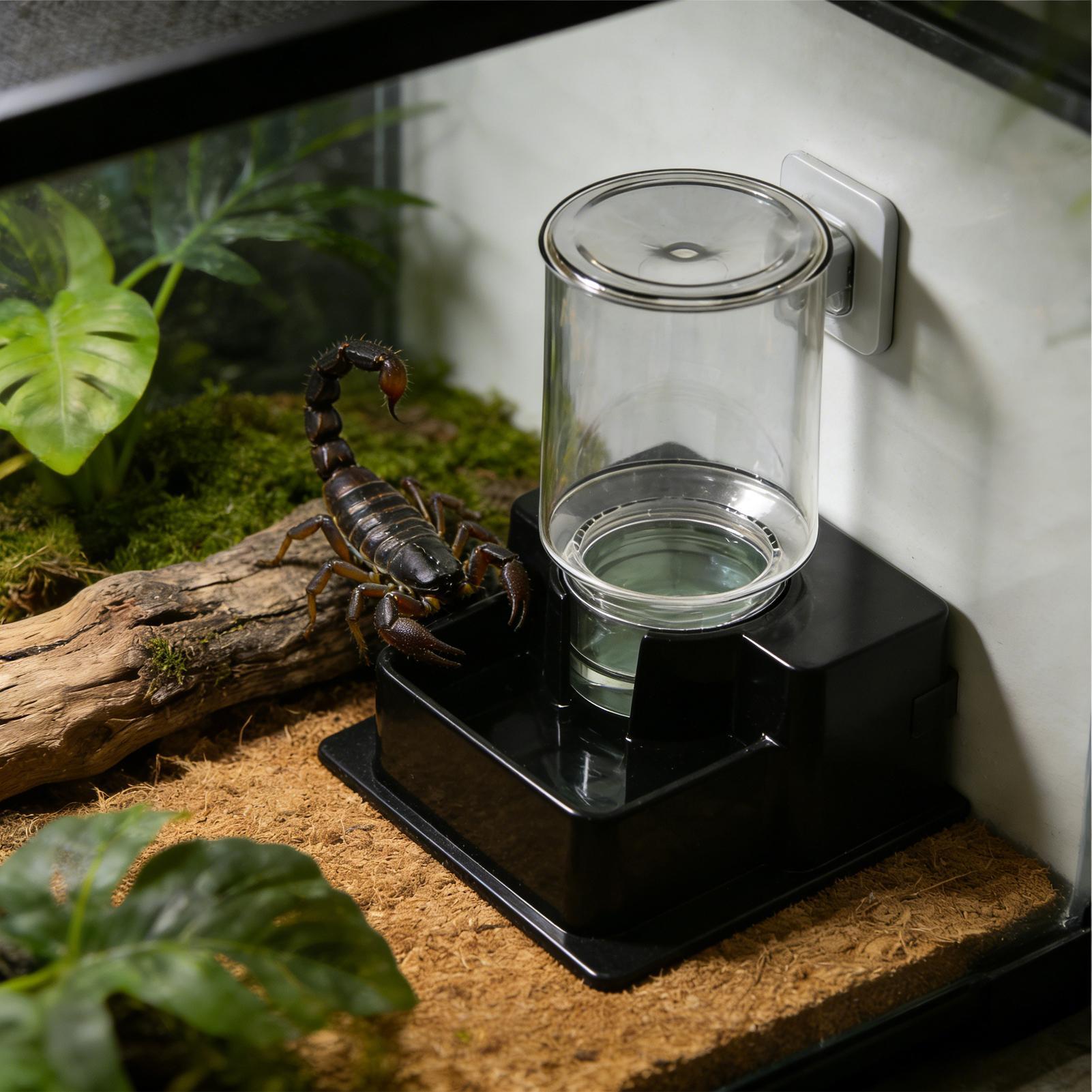 自動爬虫類給水器 再利用可能な容器 クリエイティブな給餌ステ - Water Dish Reptile のレビューと価格