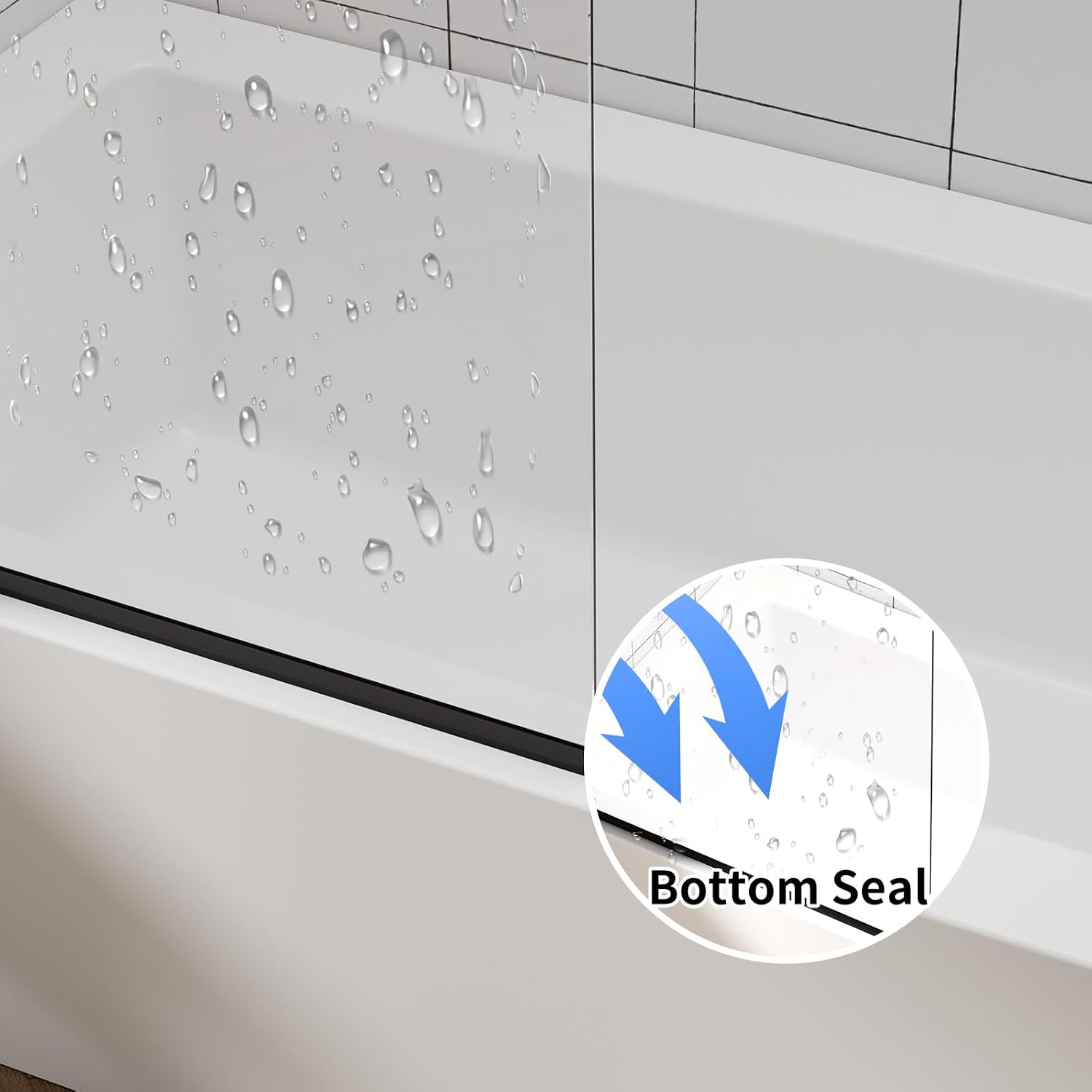 幅34インチ x 高さ59インチ ピボット式浴槽シャワードア - Glass Door Hinge のレビューと価格