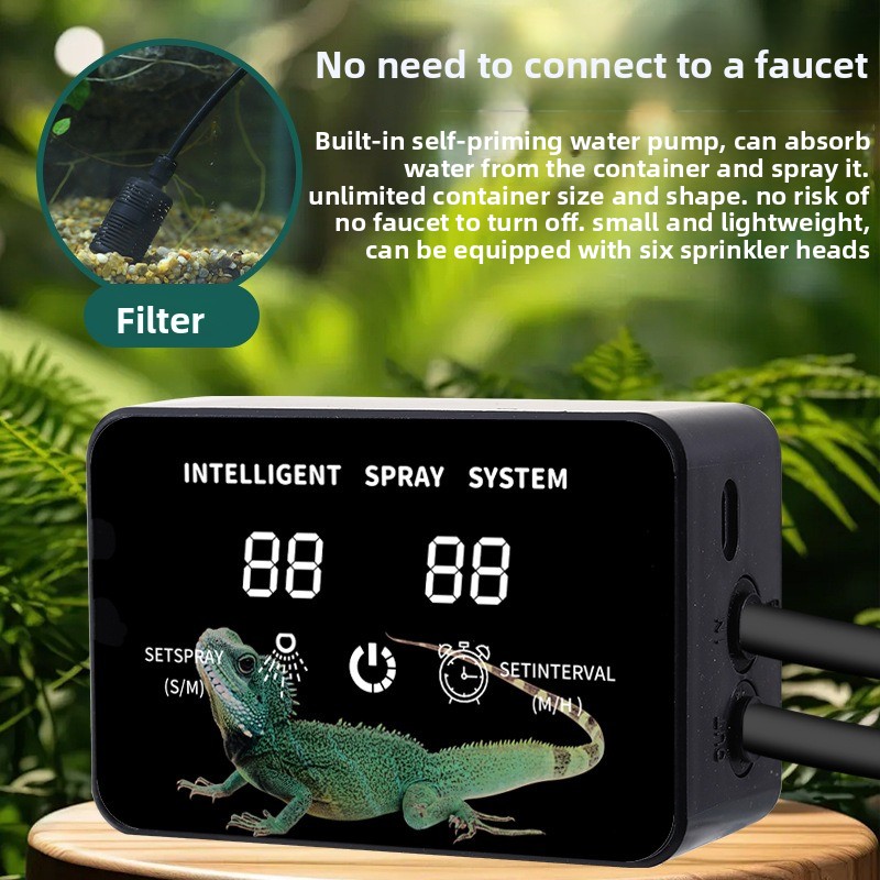 熱帯雨林風のミニテラリウム用、二重ノズル式の加湿スプレー。ト - Misting Nozzle Reptile のレビューと価格